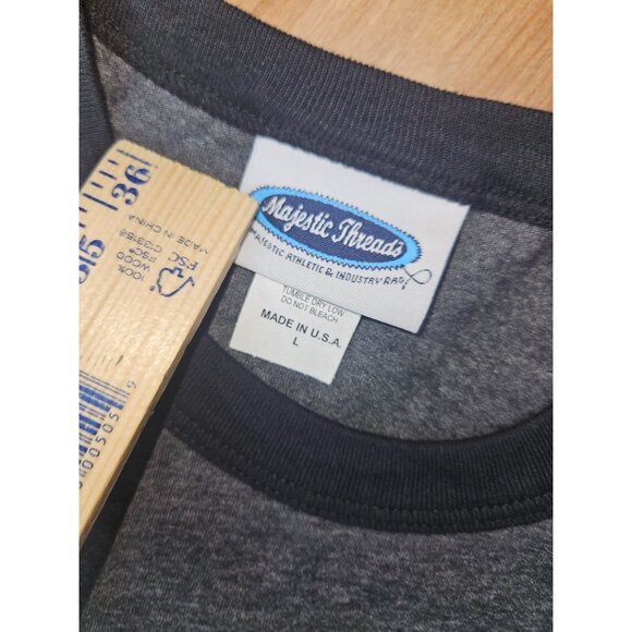 Dallas Stars Gray Ringer Girls T-Shirt Majestic Threads Large - Picture 5 of 7